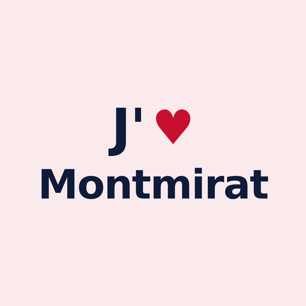 Magnet personnalisé Montmirat — design « J'aime Montmirat » imprimé sur le magnet