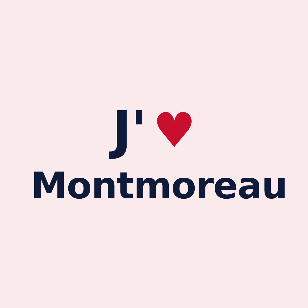 Magnet personnalisé Montmoreau — design J'aime Montmoreau