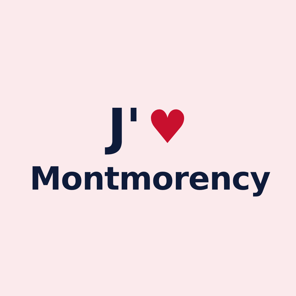 Magnet personnalisé Montmorency — design J'aime Montmorency