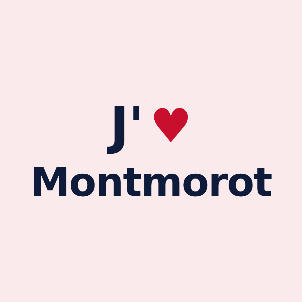 Magnet personnalisé Montmorot — design J'aime Montmorot