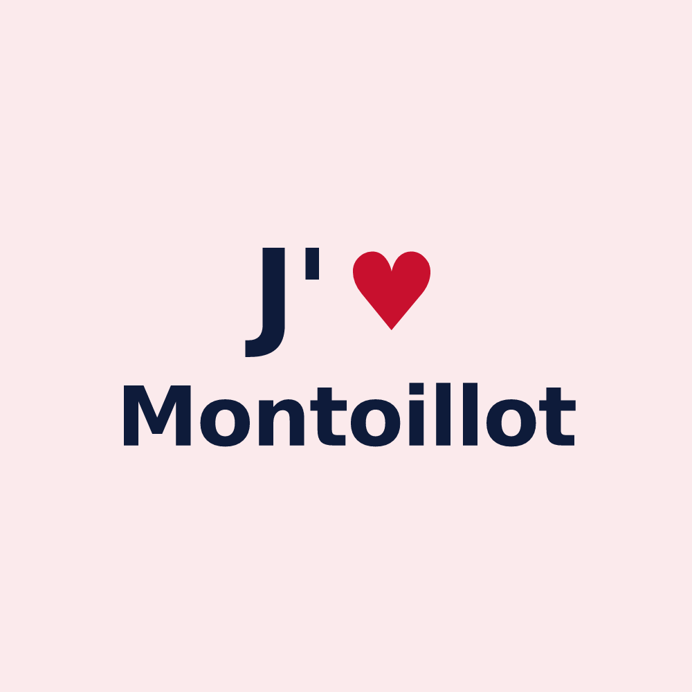 Magnet personnalisé Montoillot — design J'aime Montoillot