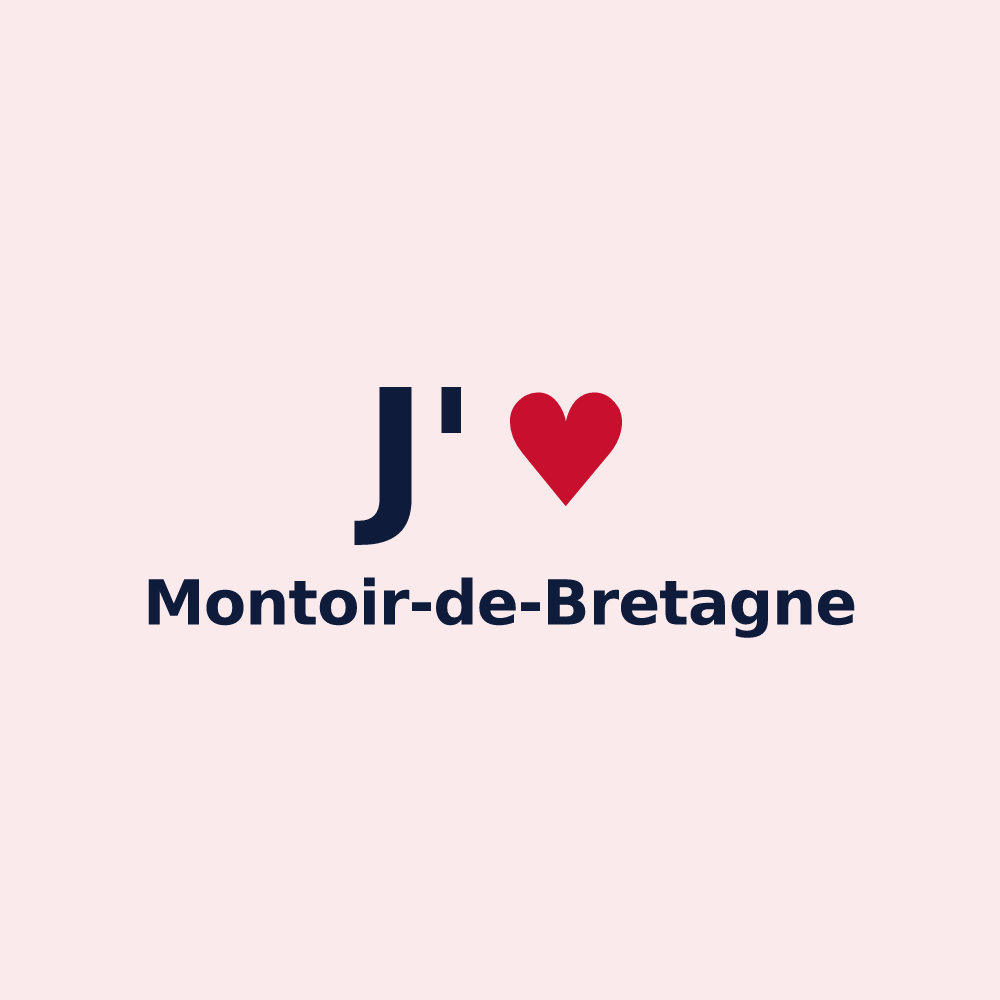 Magnet personnalisé Montoir-de-Bretagne — design « J'aime Montoir-de-Bretagne » imprimé sur le magnet