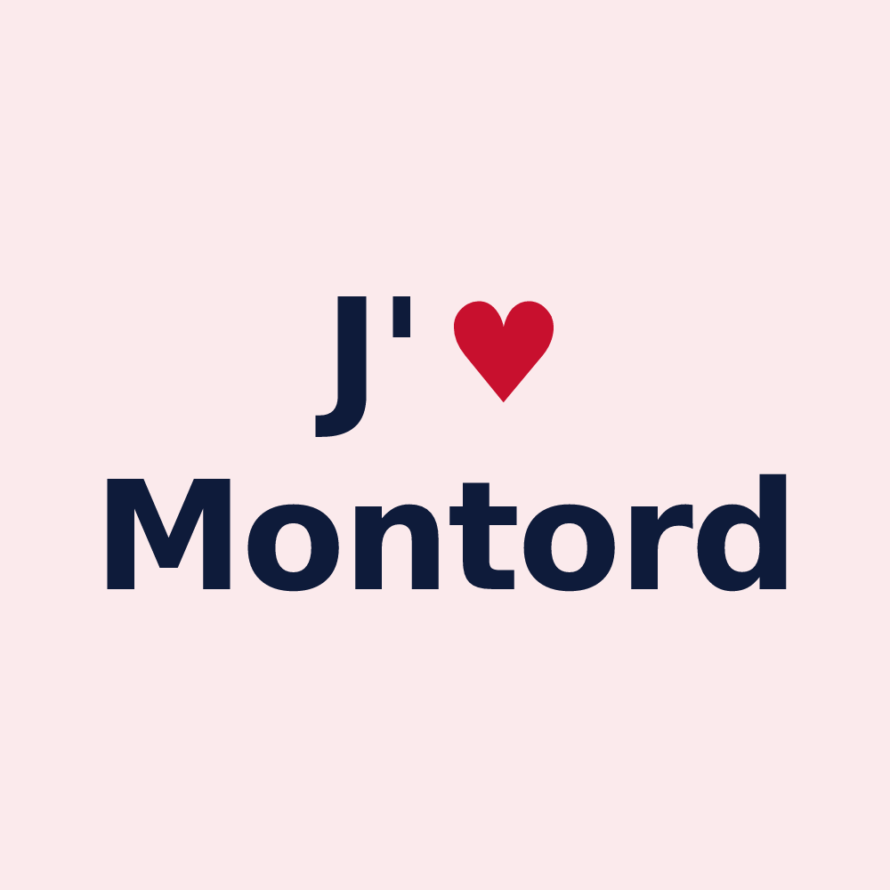 Magnet personnalisé Montord — design J'aime Montord