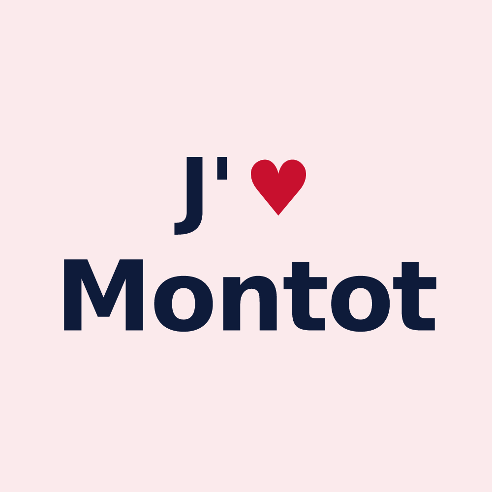 Magnet personnalisé Montot — design J'aime Montot