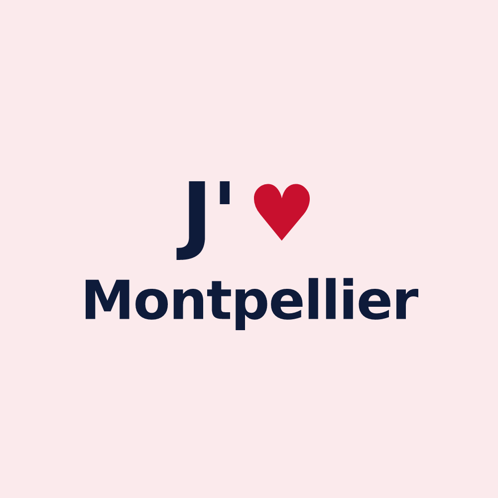 Magnet personnalisé Montpellier — design J'aime Montpellier