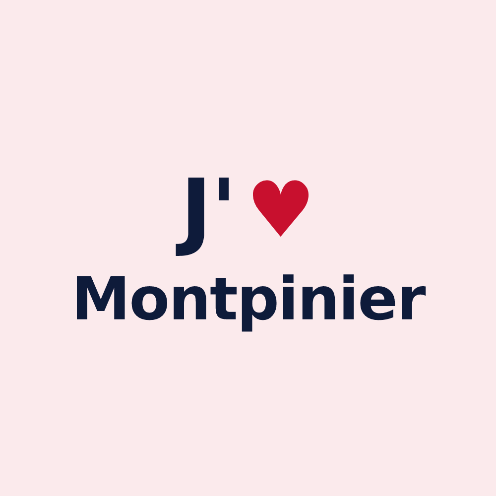Magnet personnalisé Montpinier — design J'aime Montpinier