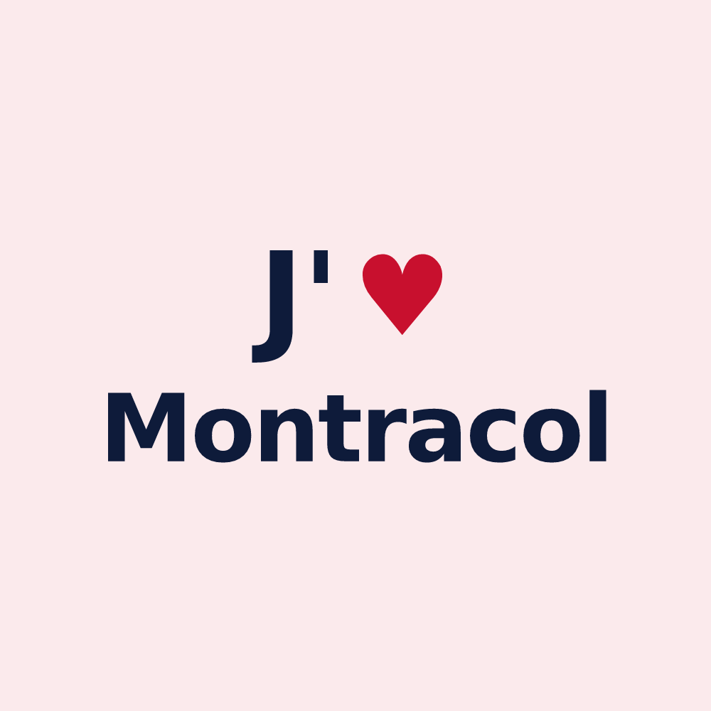 Magnet personnalisé Montracol — design J'aime Montracol
