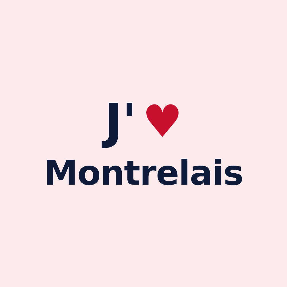 Magnet personnalisé Montrelais — design J'aime Montrelais