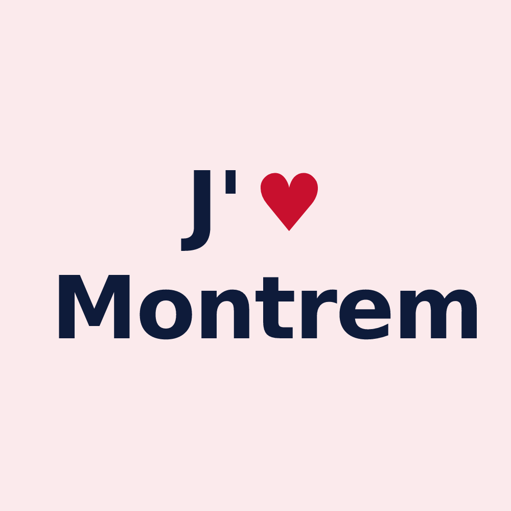 Magnet personnalisé Montrem — design J'aime Montrem