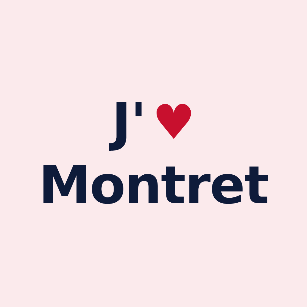 Magnet personnalisé Montret — design J'aime Montret