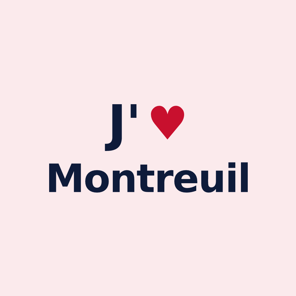 Magnet personnalisé Montreuil — design J'aime Montreuil