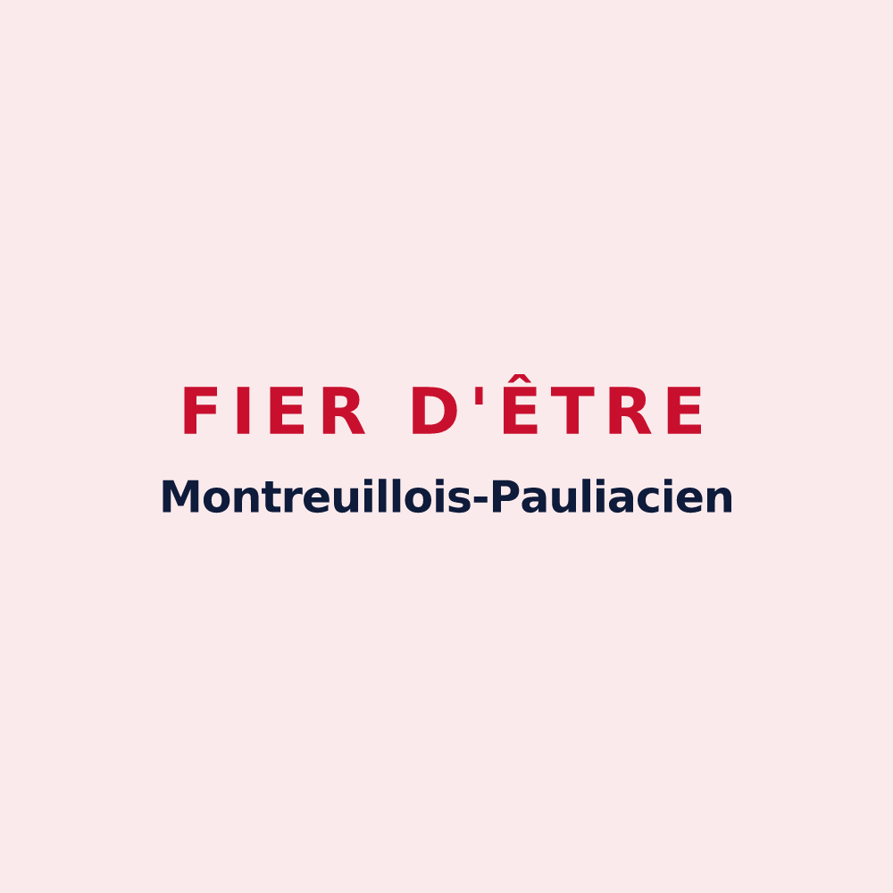 Magnet « Fier d'être Montreuillois-Pauliacien » — design pour Montreuil-Poulay