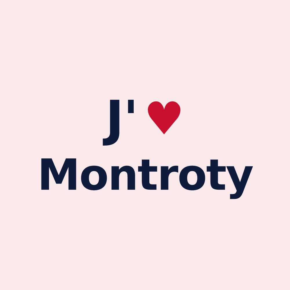 Magnet personnalisé Montroty — design J'aime Montroty