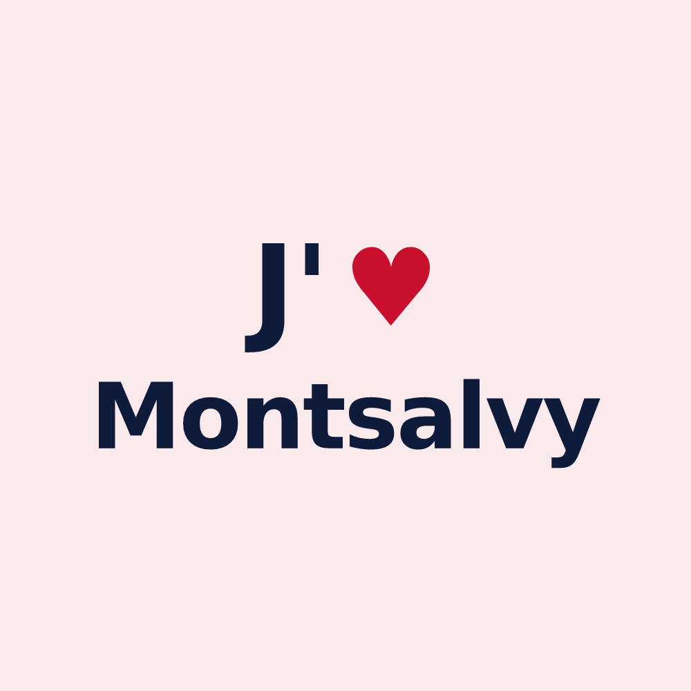 Magnet personnalisé Montsalvy — design J'aime Montsalvy