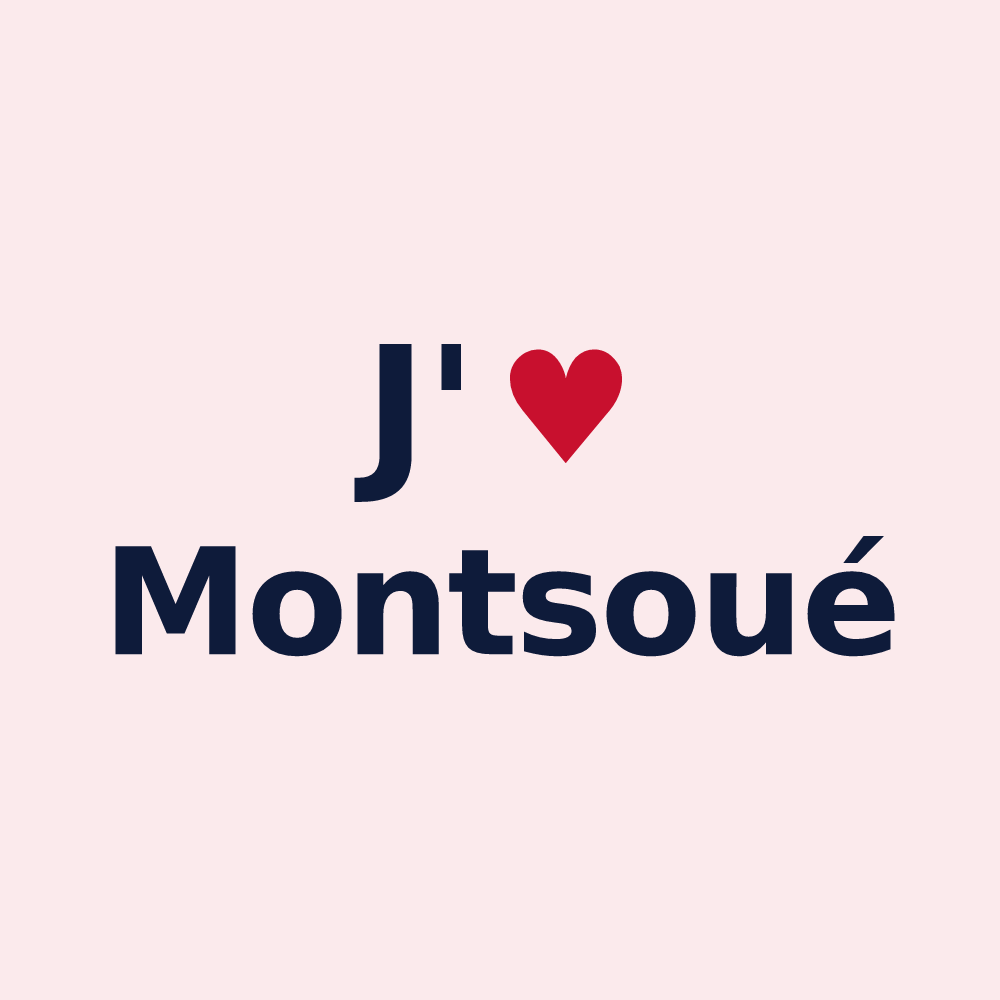 Magnet personnalisé Montsoué — design J'aime Montsoué