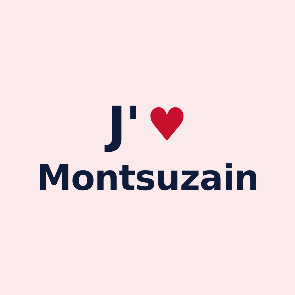 Magnet personnalisé Montsuzain — design J'aime Montsuzain
