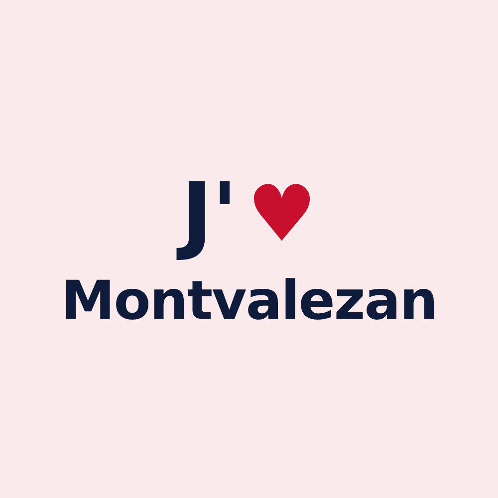 Magnet personnalisé Montvalezan — design J'aime Montvalezan
