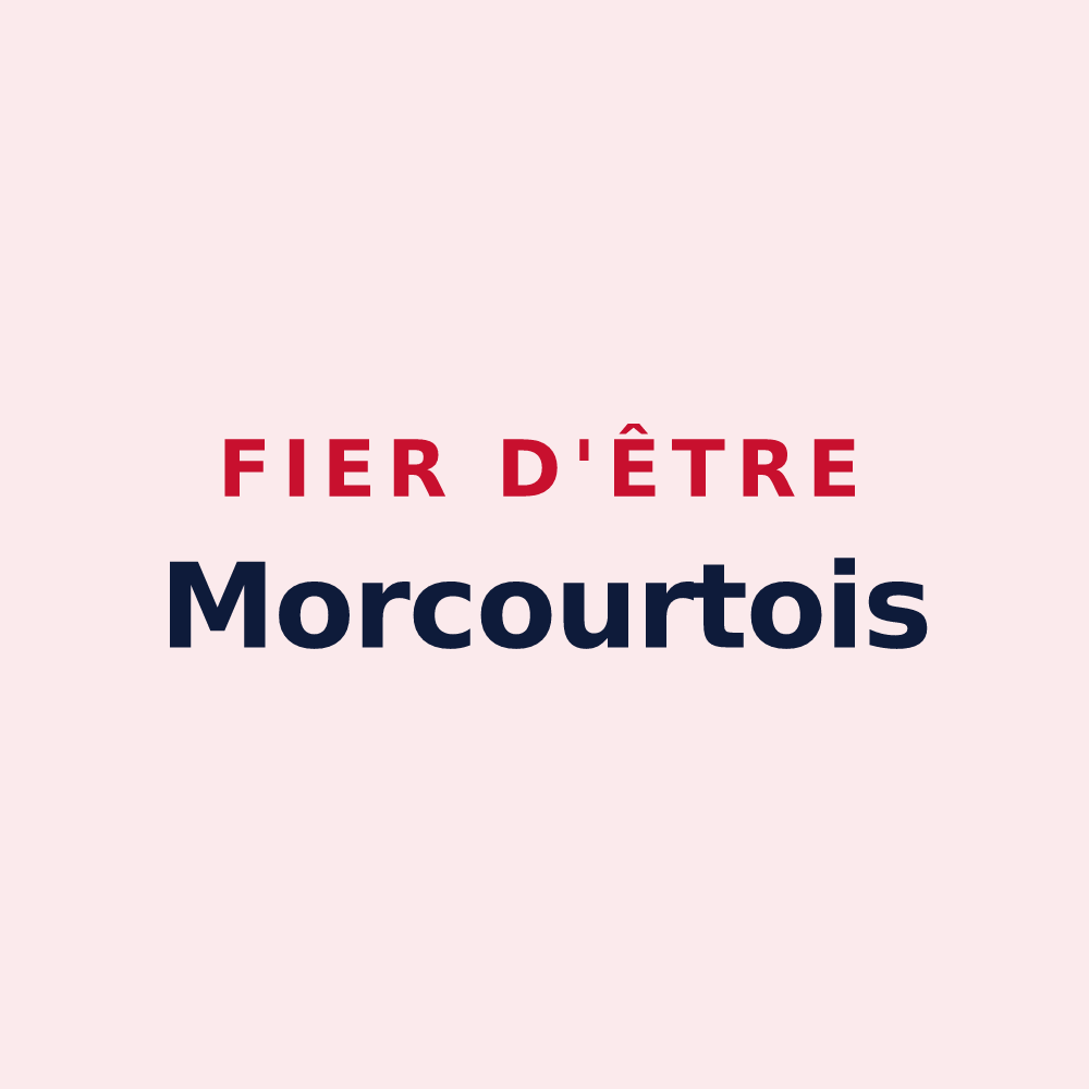 Magnet « Fier d'être Morcourtois » — design pour Morcourt