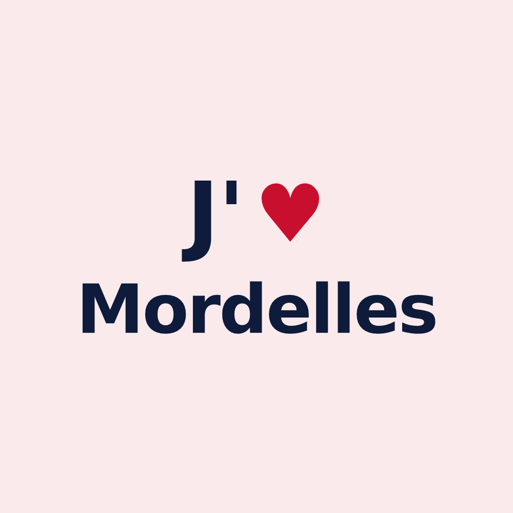 Magnet personnalisé Mordelles — design J'aime Mordelles