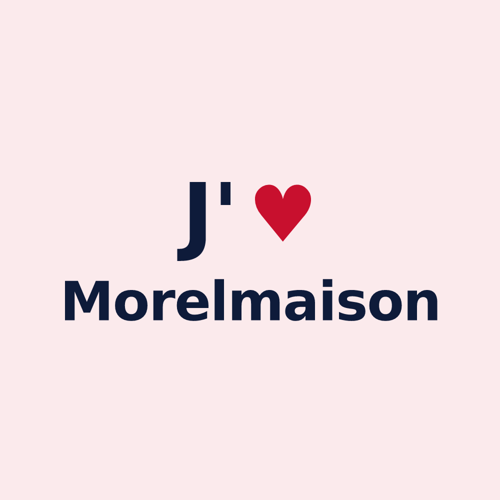 Magnet personnalisé Morelmaison — design J'aime Morelmaison
