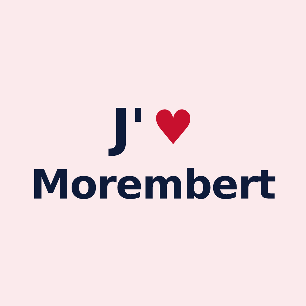 Magnet personnalisé Morembert — design J'aime Morembert