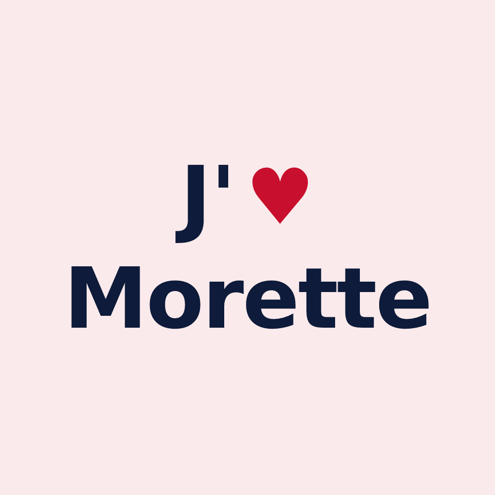 Magnet personnalisé Morette — design J'aime Morette