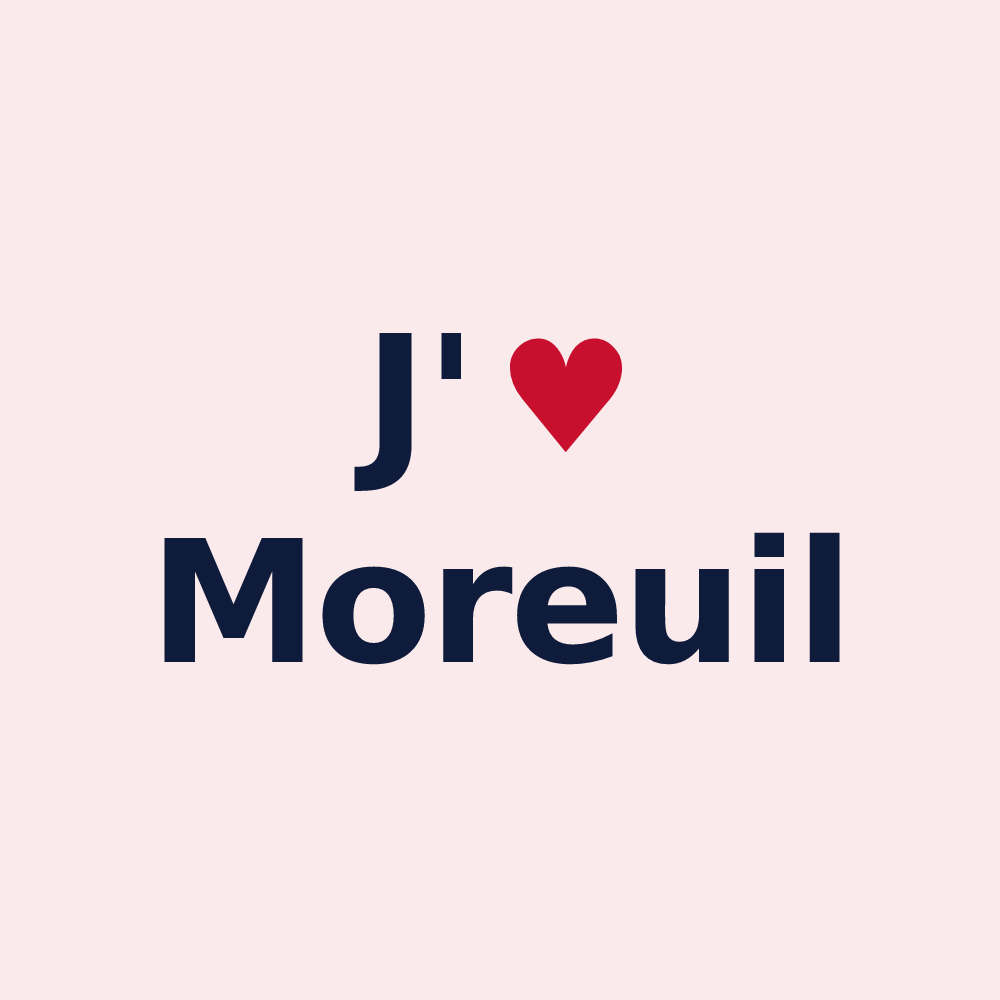 Magnet personnalisé Moreuil — design J'aime Moreuil