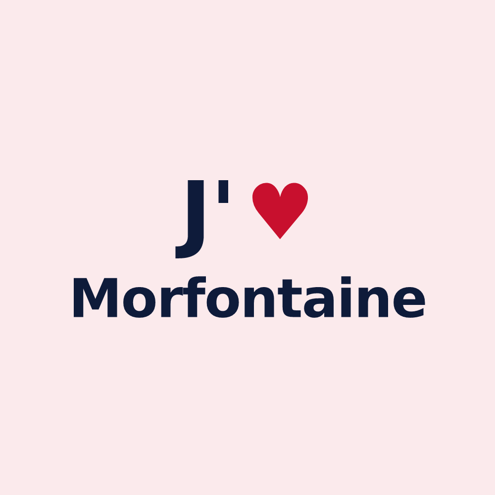 Magnet personnalisé Morfontaine — design J'aime Morfontaine