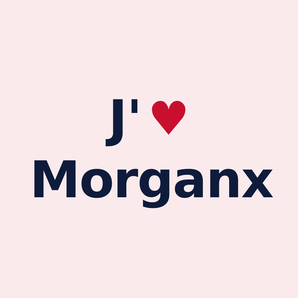 Magnet personnalisé Morganx — design J'aime Morganx
