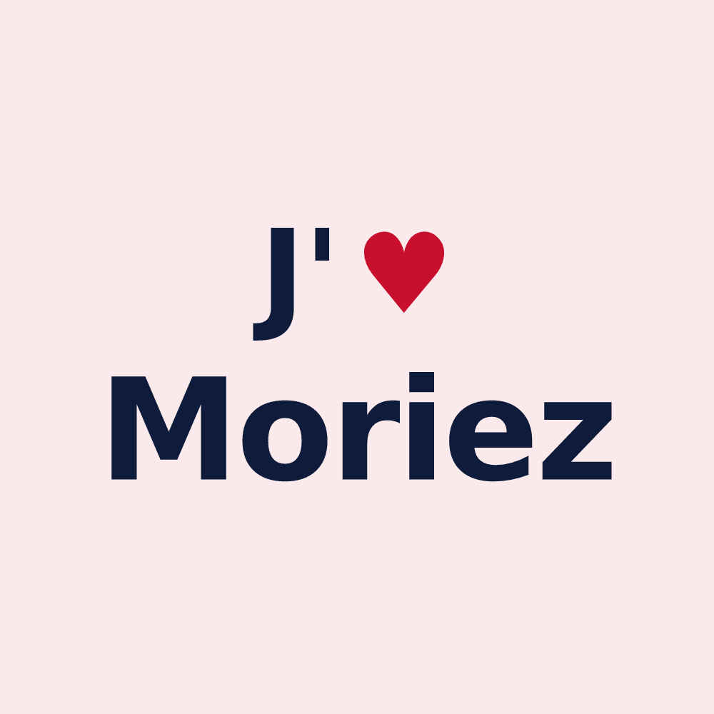 Magnet personnalisé Moriez — design J'aime Moriez