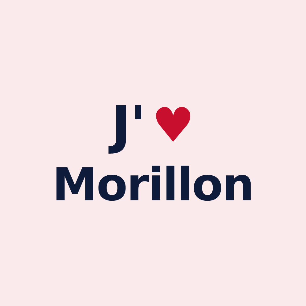 Magnet personnalisé Morillon — design J'aime Morillon