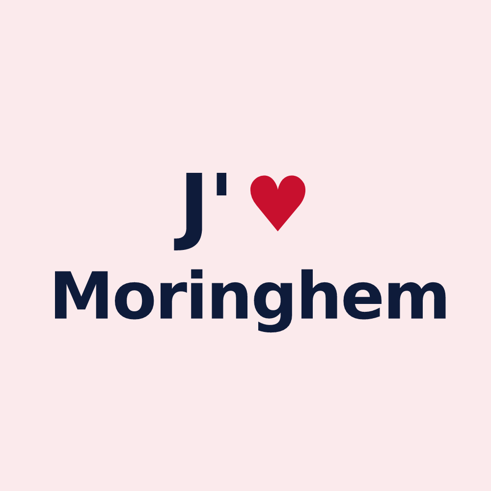 Magnet personnalisé Moringhem — design J'aime Moringhem