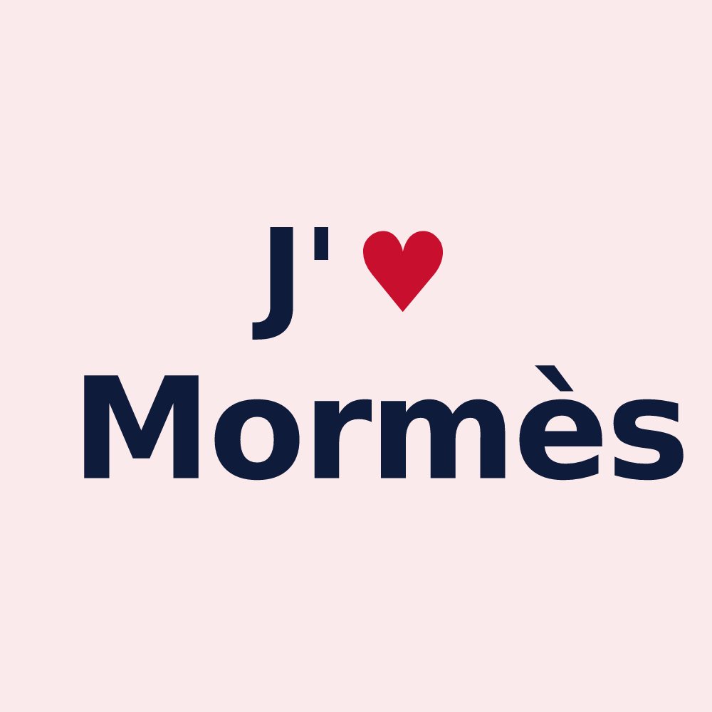 Magnet personnalisé Mormès — design J'aime Mormès