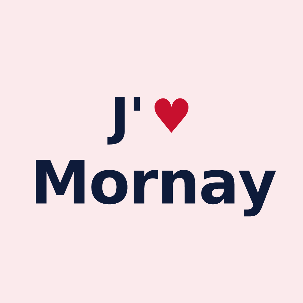 Magnet personnalisé Mornay — design J'aime Mornay