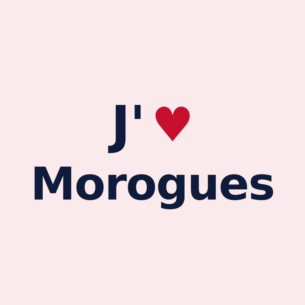 Magnet personnalisé Morogues — design J'aime Morogues