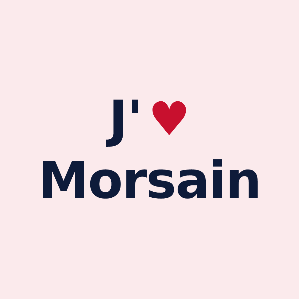Magnet personnalisé Morsain — design J'aime Morsain