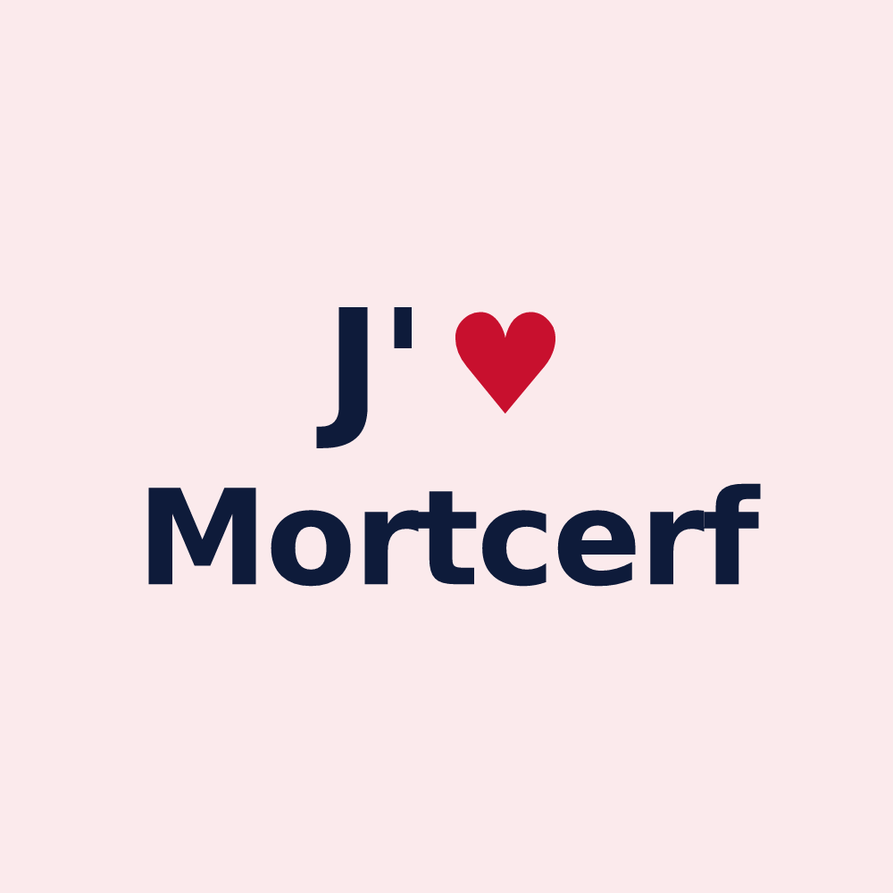 Magnet personnalisé Mortcerf — design J'aime Mortcerf