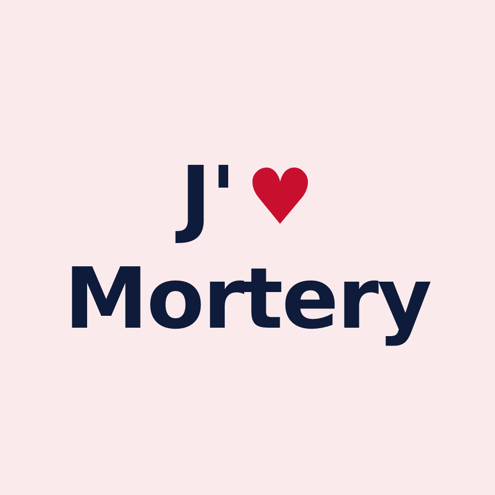 Magnet personnalisé Mortery — design J'aime Mortery