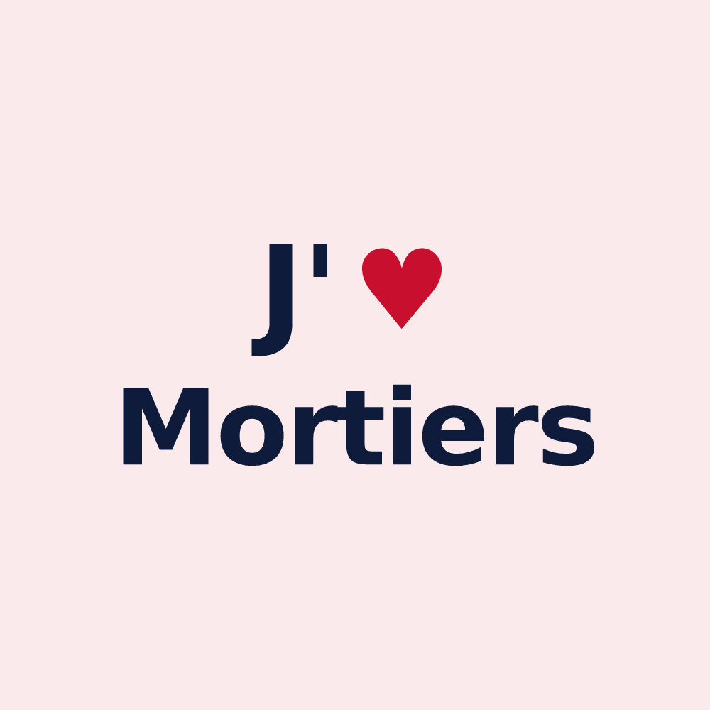 Magnet personnalisé Mortiers — design J'aime Mortiers