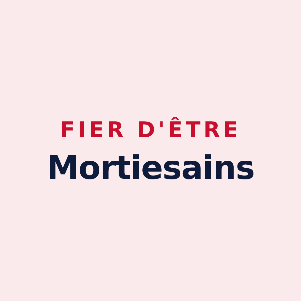 Magnet « Fier d'être Mortiesains » — design pour Mortiers