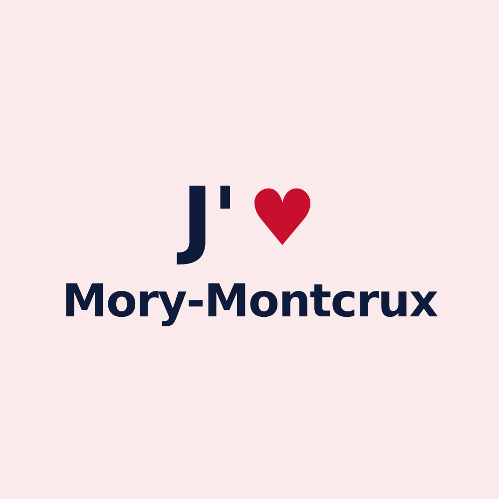 Magnet personnalisé Mory-Montcrux — design J'aime Mory-Montcrux