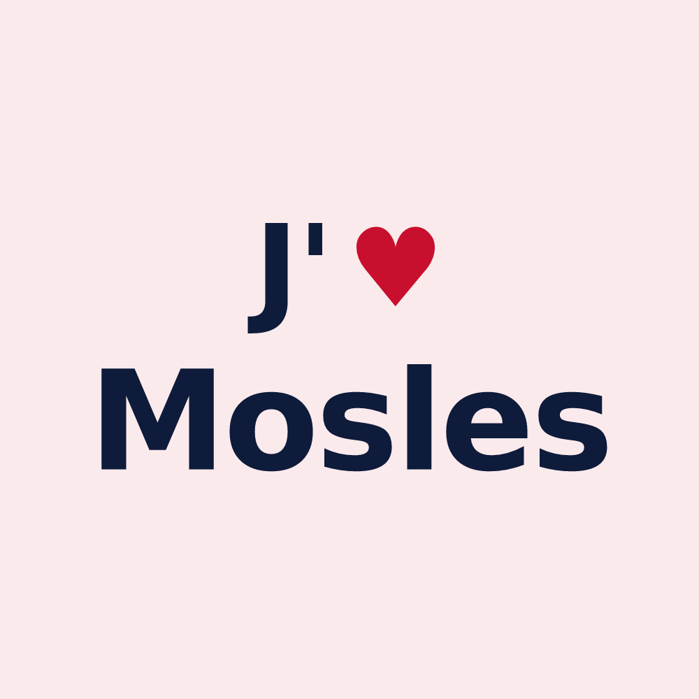 Magnet personnalisé Mosles — design J'aime Mosles