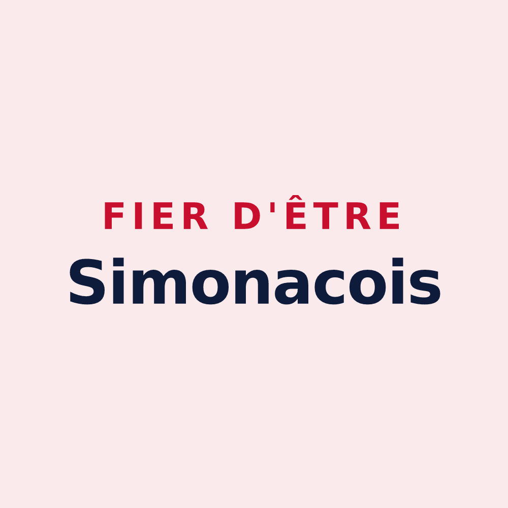 Magnet « Fier d'être Simonacois » — design pour Mosnac-Saint-Simeux