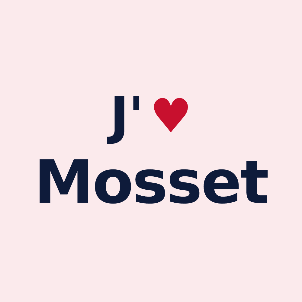 Magnet personnalisé Mosset — design J'aime Mosset