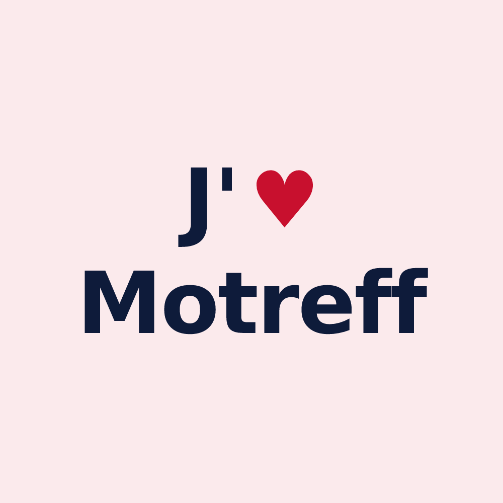 Magnet personnalisé Motreff — design J'aime Motreff