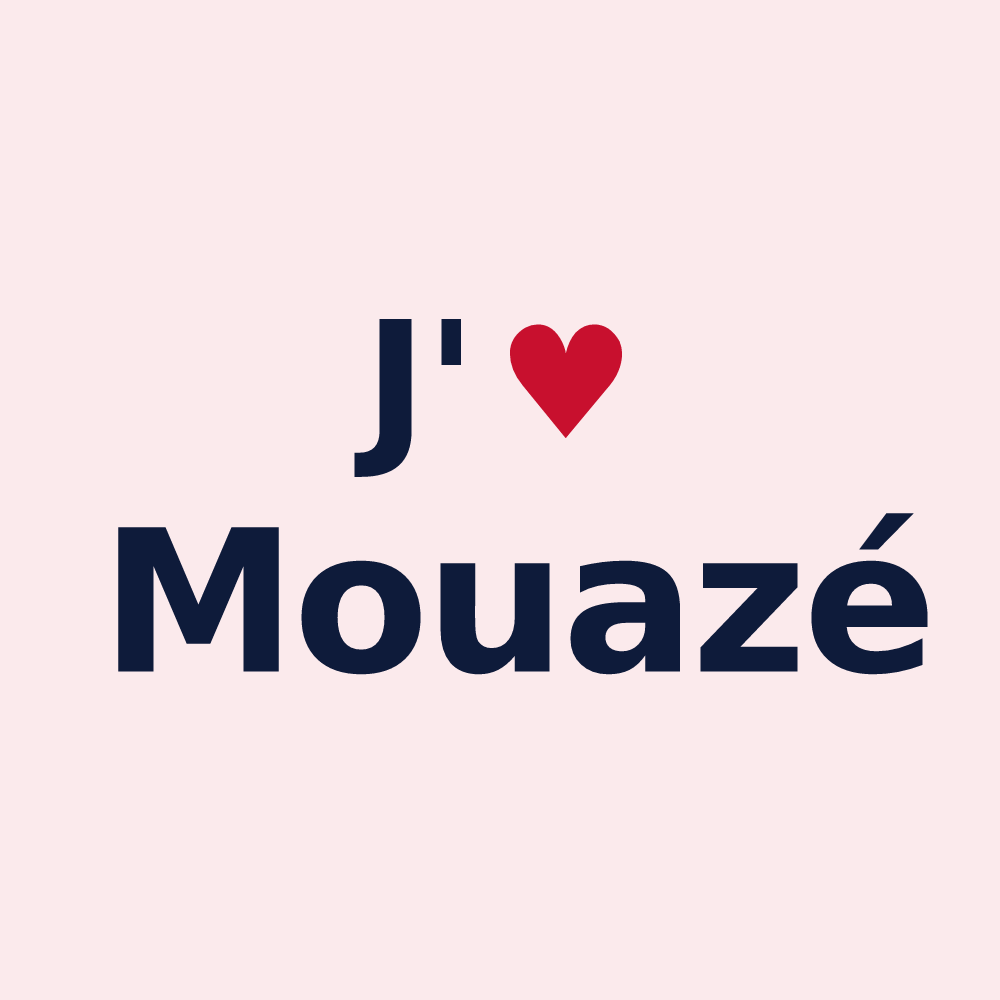 Magnet personnalisé Mouazé — design J'aime Mouazé