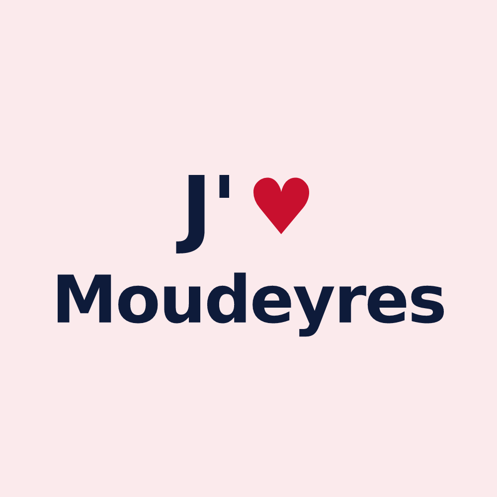 Magnet personnalisé Moudeyres — design J'aime Moudeyres