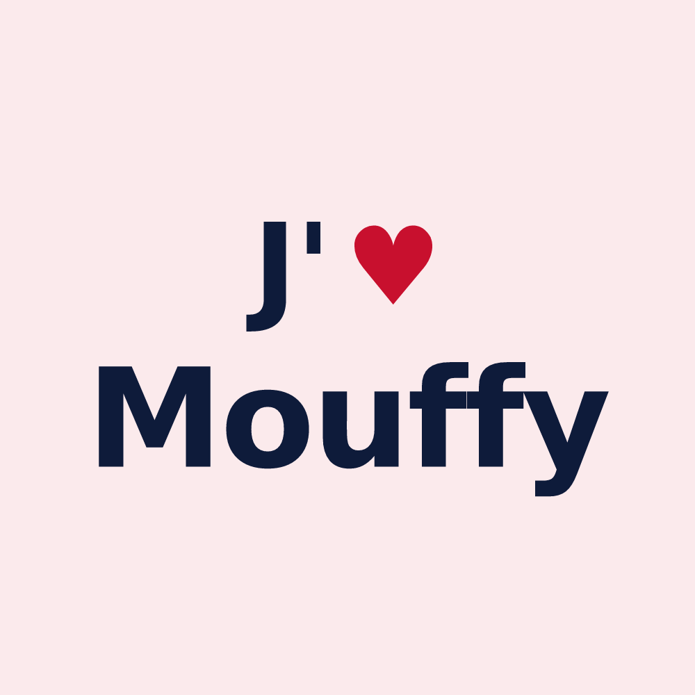 Magnet personnalisé Mouffy — design J'aime Mouffy