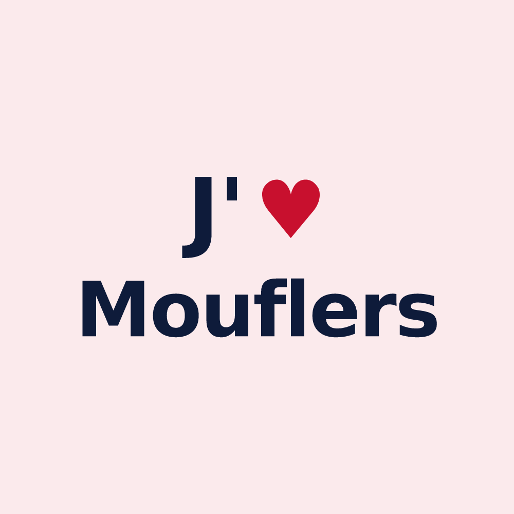 Magnet personnalisé Mouflers — design J'aime Mouflers