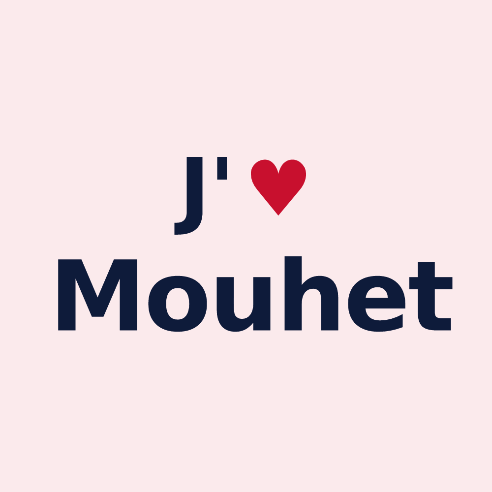 Magnet personnalisé Mouhet — design J'aime Mouhet